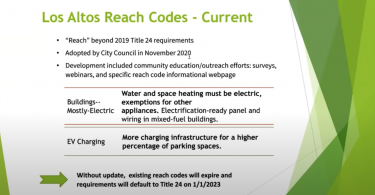 current 2020 Reach Code in City of Los Altos