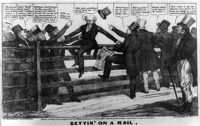 Political cartoon from the times of President Van Buren. Credit: Backstoryradio.com. CLICK PHOTO