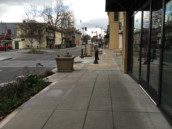 pedestrian experience First Street. Los Altos Downtown Buildings Committee 