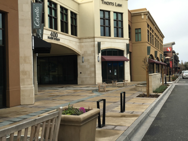 pedestrian experience First Street. Los Altos Downtown Buildings Committee