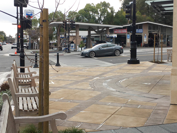 pedestrian experience First Street. Los Altos Downtown Buildings Committee