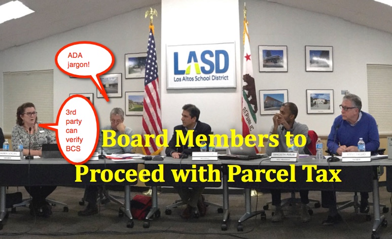 LASD Parcel Tax. Draft ballot will have some language revised.
