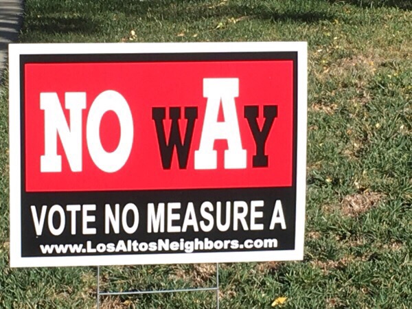 No Way on Measure A Los Altos