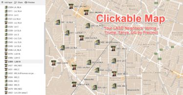 A custom Google map of Los Altos School District results - plus Trump - by precinct location
